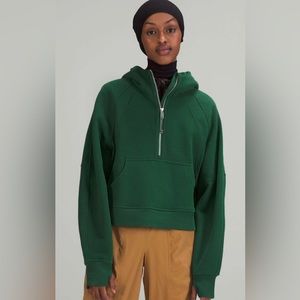Lululemon Scuba Oversized Half-Zip Hoodie Everglade Green XL/XXL